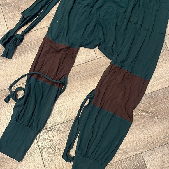 Men's Teal Harem Pants - Picture 5 of 5